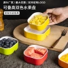 Melamine imitation porcelain square box, hot spring fruit plate, hotel and club snack box, self-service small hot pot, commercial tableware Application Scenario